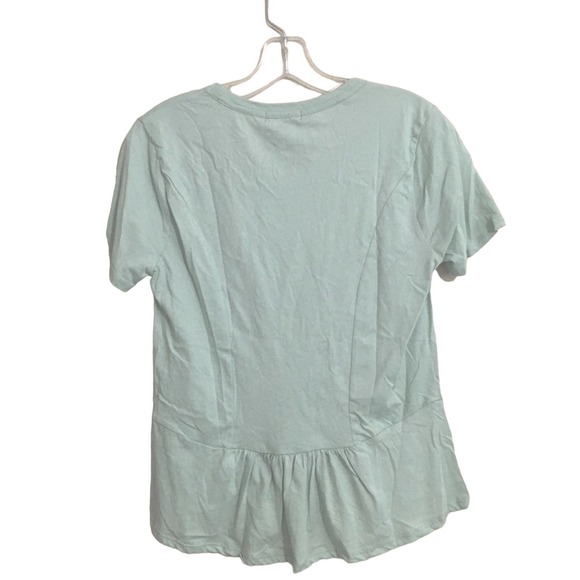 NWT Joe's Jeans Peggy Peplum Ruffled Hem T-shirt - Dusty Blue - XS - Picture 4 of 5